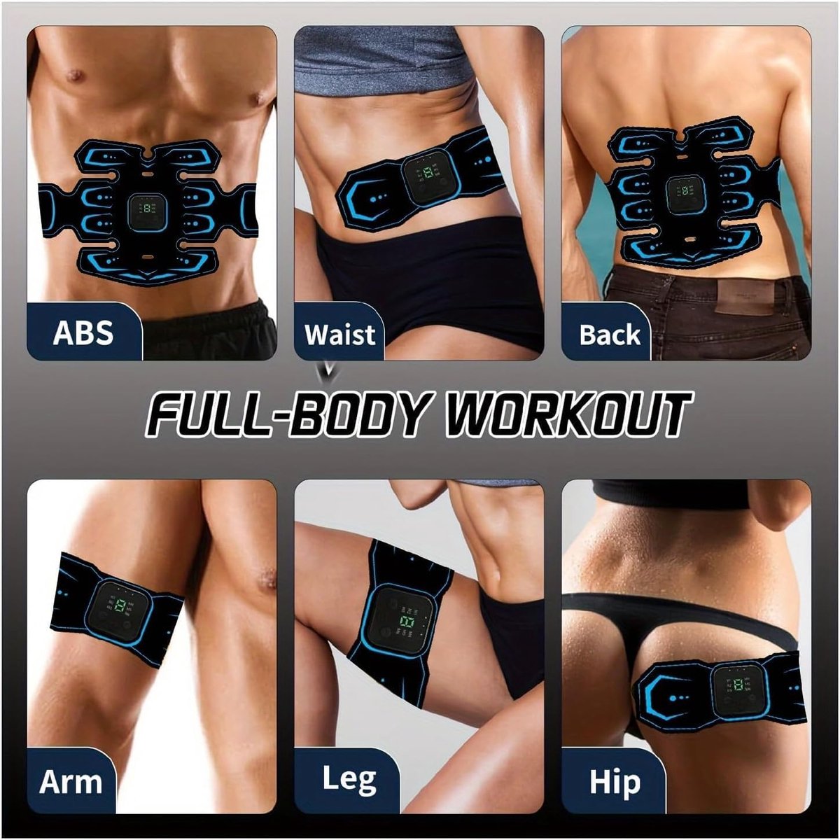 Abdominal Trainers - Abdominal Muscles - Rechargeable - Slimming Belt - Electrical ABS Stimulator - Professional Arm and Leg Belt - Training Equipment for Home, Office and Gym - Image 7