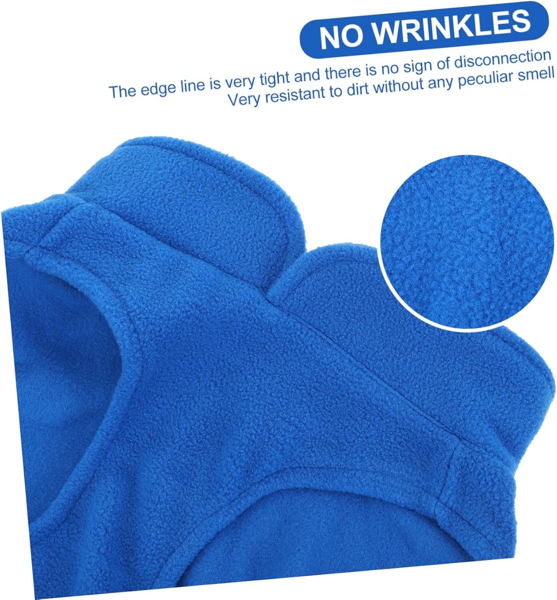Dog Coat - Fleece Vest - Dog Sweater - Warm Winter Coat - Pull-On Fleece Coat - Leash with Ring - Perfect for Small and Medium Dogs - Blue - Size XL - Image 7