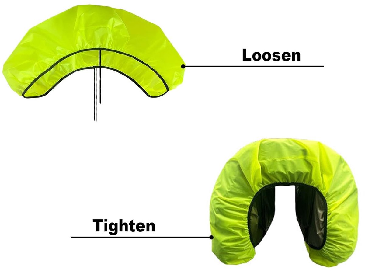 Bicycle cover - 126 x 66 cm - Rain cover for bicycle panniers - Glow clear - Rear bag cover - Waterproof bicycle basket cover for bicycles - Mountain bikes - Image 7