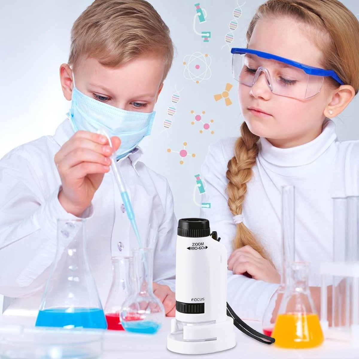 Microscope - Children's Microscope - Portable Pocket Microscope - Mini 60X-180X - Kids Exploration Kit - for Students, Science and Play - Image 6