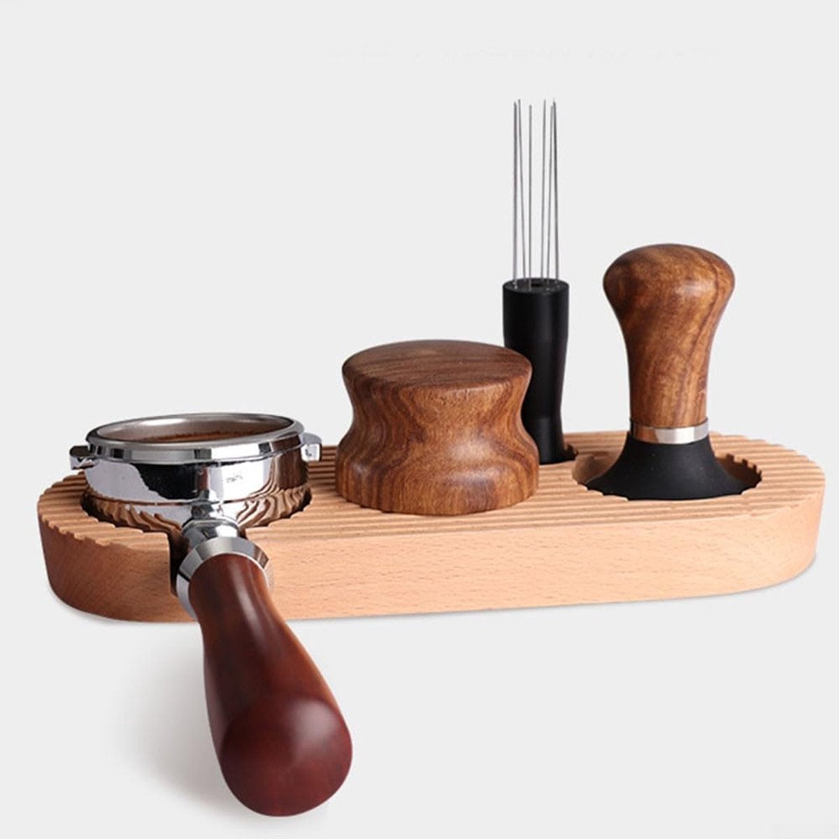 Espresso press holder - Espresso press holder - 58mm wooden coffee press holder - Espresso tools for kitchens, cafes and restaurants - Image 7