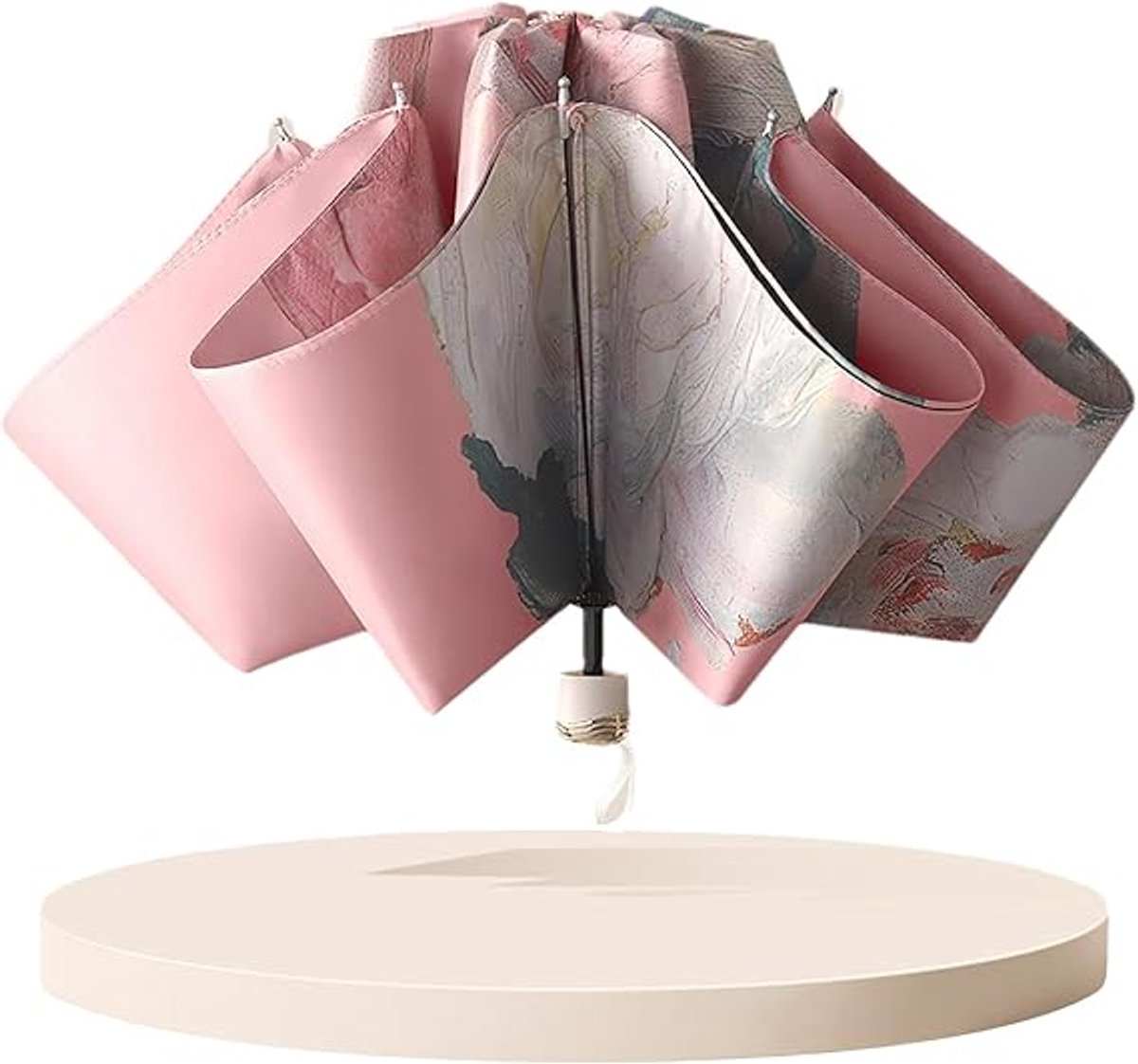Umbrella - Mini folding umbrella - Waterproof, portable - Compact for travel - With storage bag - UV protection and windproof - Image 4