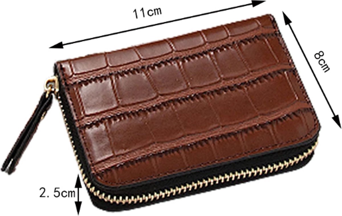 Luxury Card Holder with Crocodile Leather Pattern | Credit Card Holder | With Cash Compartment | Card Holder | Wallet | PU Leather | Purse | Green - Image 5