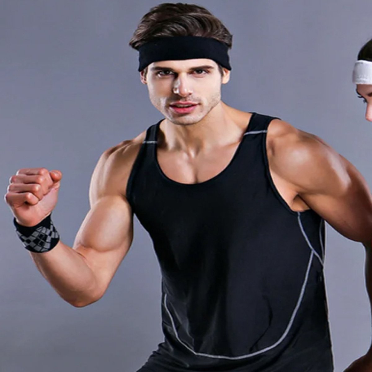 Headband | Headband | Sweatband | Sweatbands | Head | Sports band | Black - Image 5