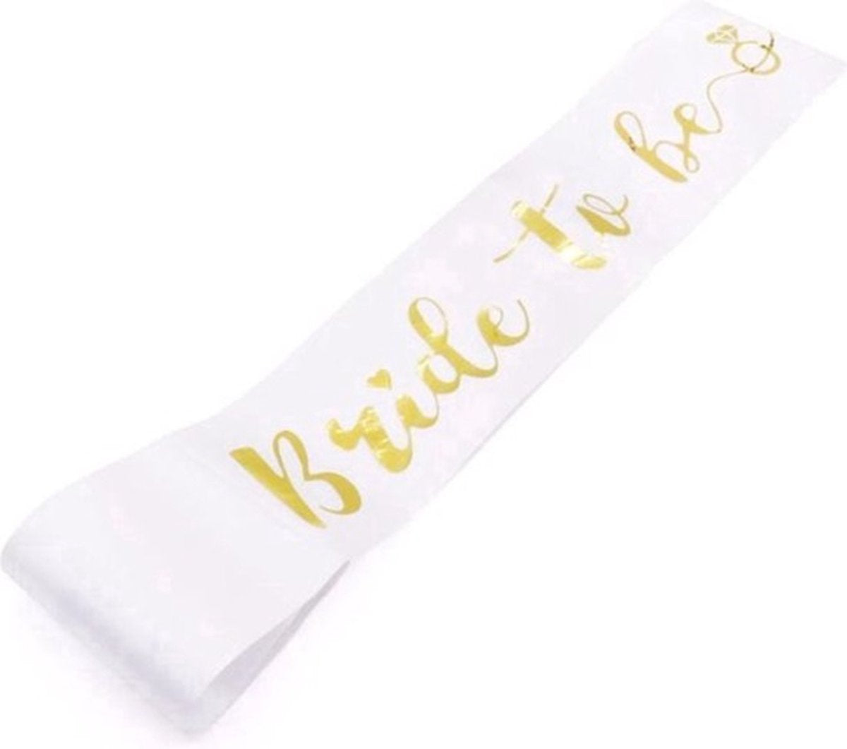 Bride To Be Sash | Bachelorette Party Sash | 80 Cm | White with Gold - Image 3