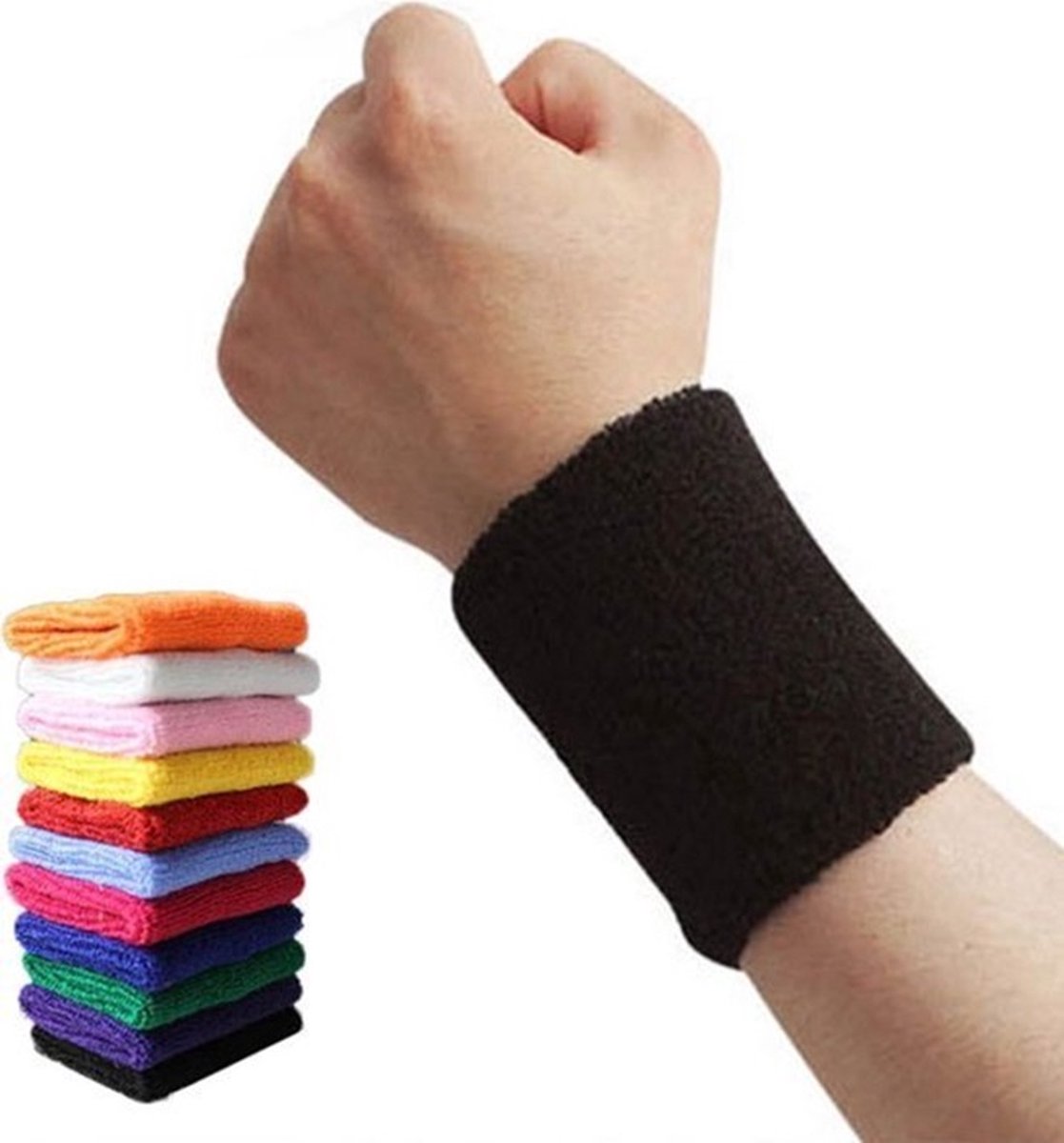 Wristbands | Sweatband | Sweatbands | Wrist | Sports Bands | 1 Piece | 8 x 8 CM | Light Pink - Image 4