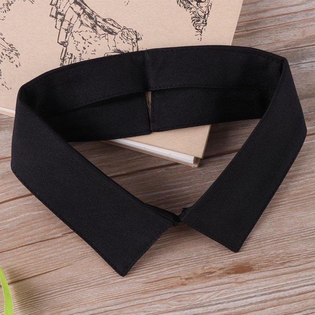 Detachable Collar | Pointed Collar | Pointed Collar | Blouse Collar | Faux Detachable Collar | Women's | Black - Image 4