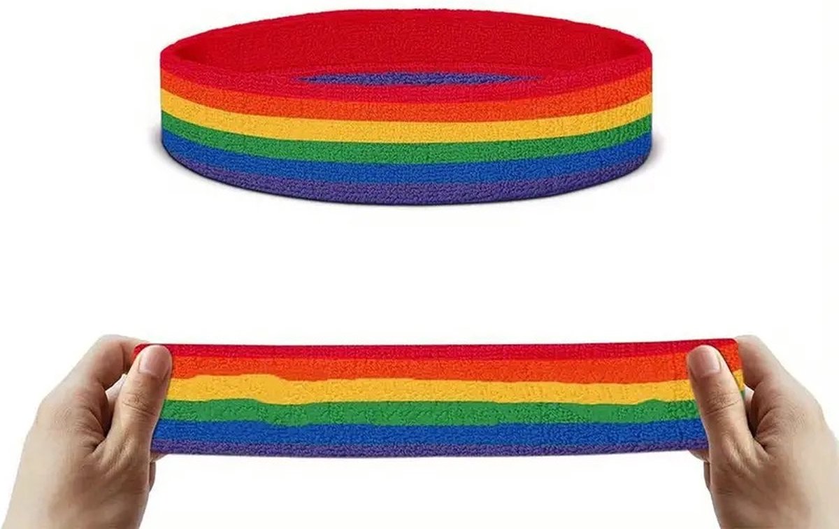 Set of Headband & 2x Wristbands Set | Sweatband | Sweatbands | Head and Wrist | Sports Band | Rainbow - Image 5