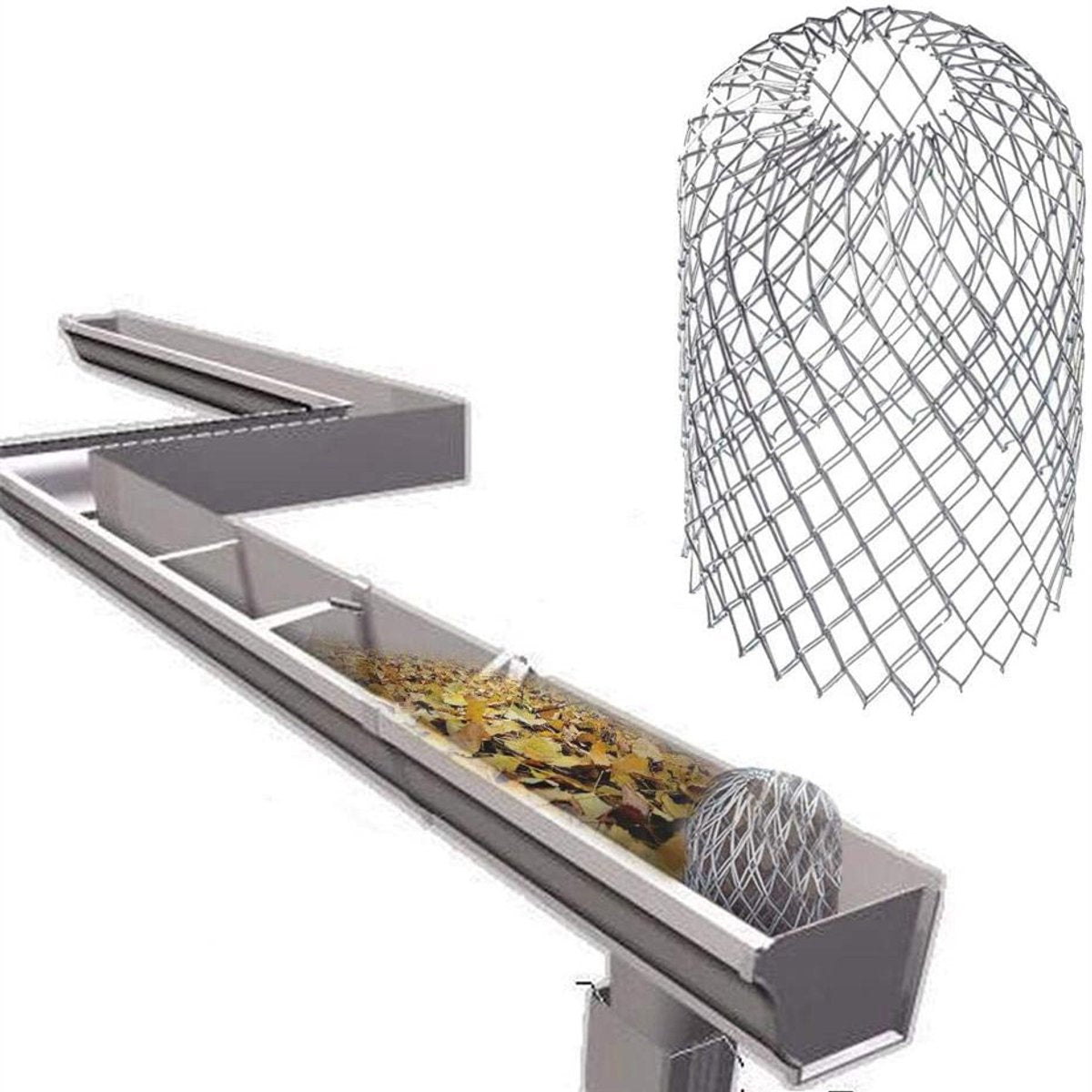 Gutter Leaf Filter 4-piece – Wire Mesh Guard, 10x17cm, gutter protector - Image 5