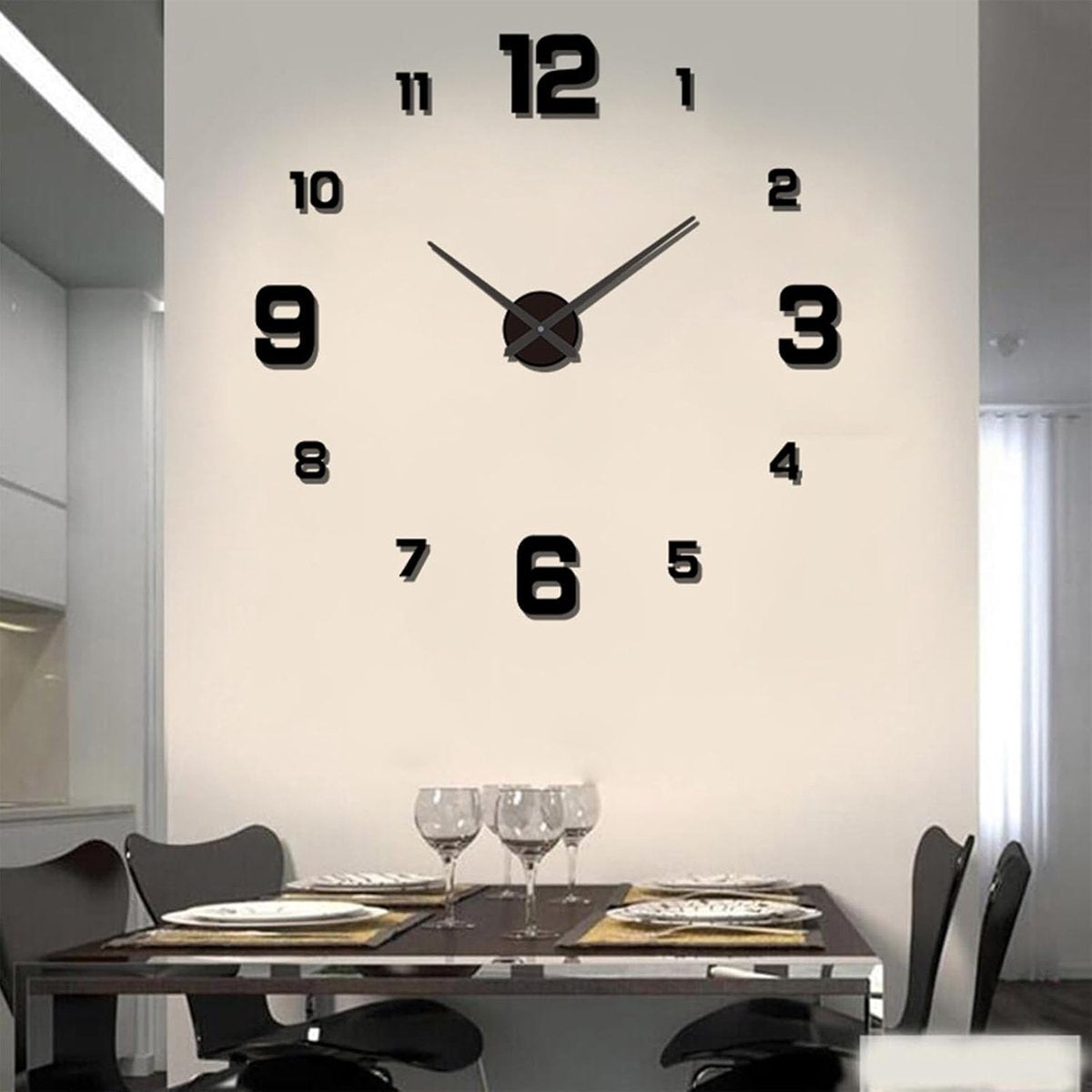 Frameless Wall Clock - Modern 3D DIY - Large Display for Clear Reading - Easy to Stick - Modern Living Room Decor - Image 5