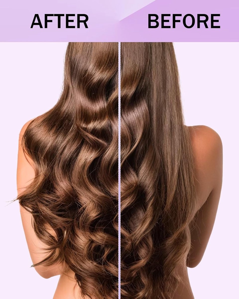Heat-free hair curlers - Curling rollers - curling set - Blow-dry effect without heat overnight - Soft cap and sleepy bow design - Comfortable curls while you sleep for long hair - vegetable - Image 5