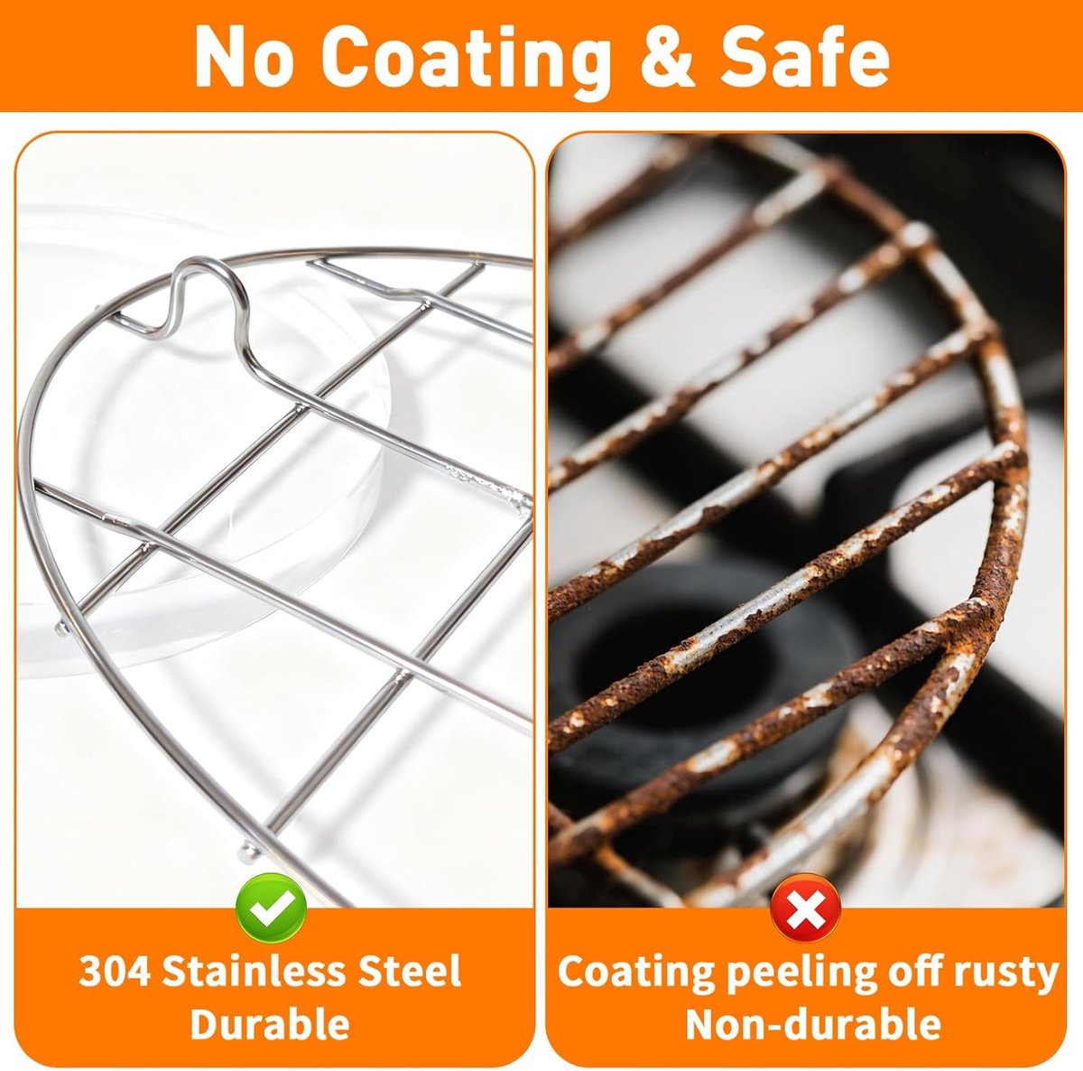 Oval 25 cm Cookie Cooler Rack - 304 Stainless Steel Cooler Racks Cookware 2 cm High Thick Version 1 piece - Image 5
