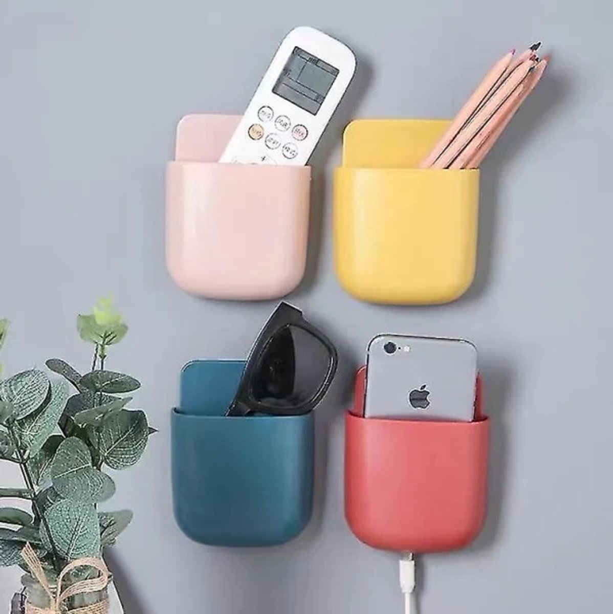 6-Piece Phone Wall Mount – Punch-Free, Storage Function - Image 5