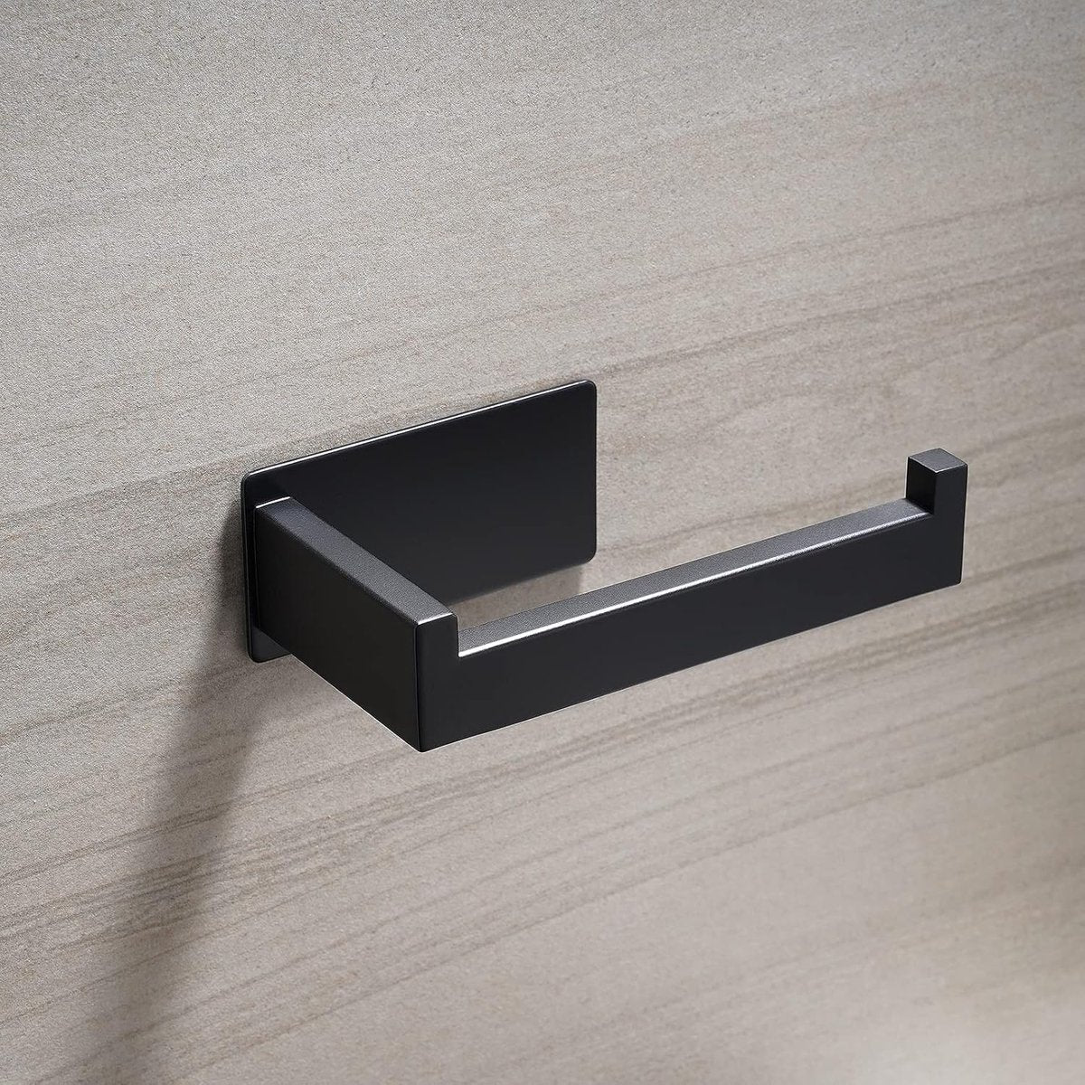 Toilet paper holder without Bohren - Selbstklebender Toilet paper roll holder, Toilet paper holder from Edelstahl - Toilet paper holder for kitchen and bath - Black - Image 5