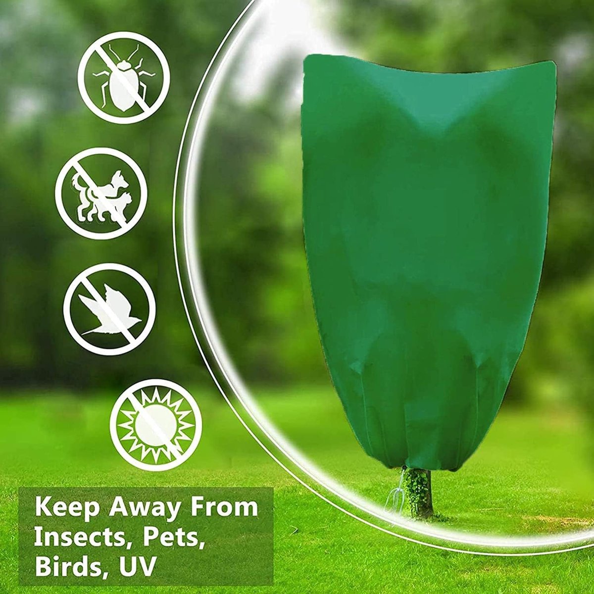 Frost Protection Plant Cover - 2 Pieces - Plant Cover - Frost Non-Woven Fabric - Plant Protective Covers - Plant Protection - Winter Protective Cover Tree/Plant - 80x100cm - Anti-Frost Protective Cover Plants - Winter Cover - Durable - Zipper - UV Permeab - Image 5