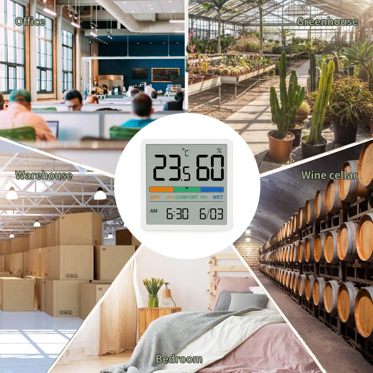 Professional Hygrometer - Thermometer - Digital Thermometer - Humidity Meter - Indoor Thermometer - Portable - High Precision - High Quality - Very Suitable for Garden / Garden Furnishing - Image 5