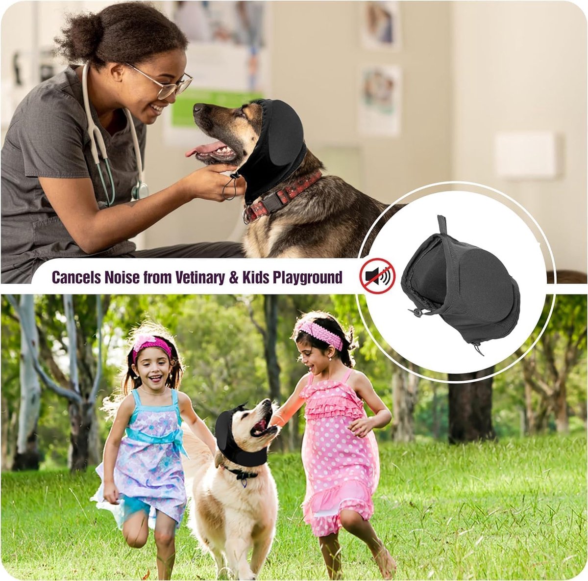 XL - Noise-Reducing Ear Protectors for Dogs - Dog Ear Protector - Ear Protector for Dogs - Dog Ear Protector - Hearing Protection for Pets - Pet Cone - Noise-Dampening Dog Headband - Noise-Reducing Dog Ear Warmer - Blue - Image 5