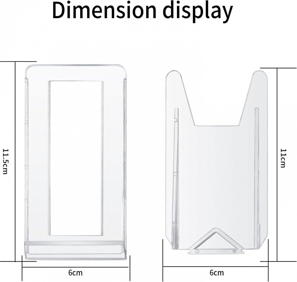 Plate Stand - 6 Pieces - Plate Rack - Plate Holder - Plate Display - Sliding Stand - Phone Holder - Business Card Holder - Book Stand - Support - Rack - Plates and Books - Cookbook Display - For Decorative Plates - Durable - Transparent - Image 5