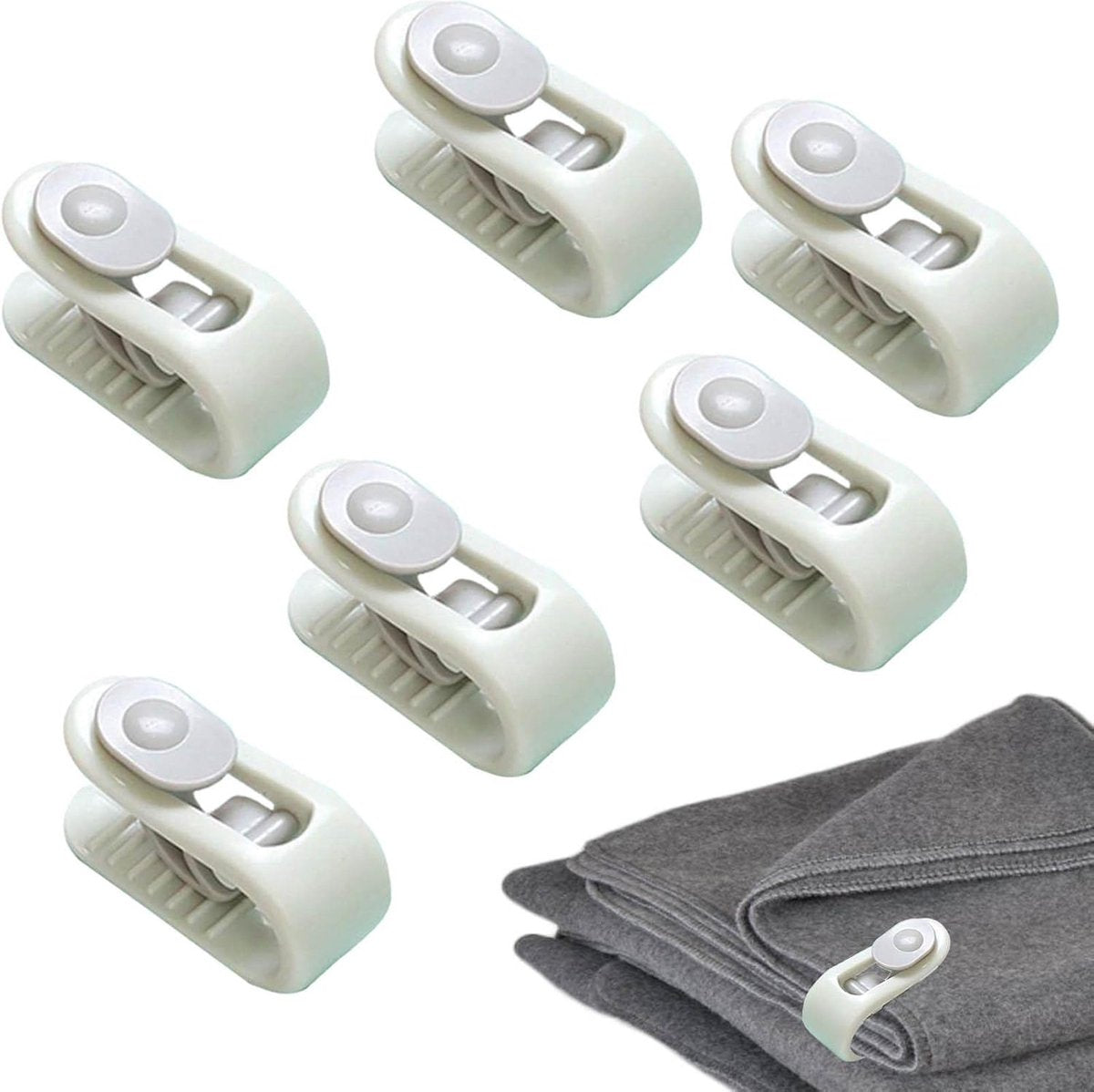 10 Pieces - Duvet Clamps - Duvet Clips - Sturdy Duvet Clips - Duvet Pegs - Clamps - Clips - Blankets - Sheets - Prevents Your Duvet from Shifting - Bed Sheet Tensioners - Bed Sheet Clips - Image 5