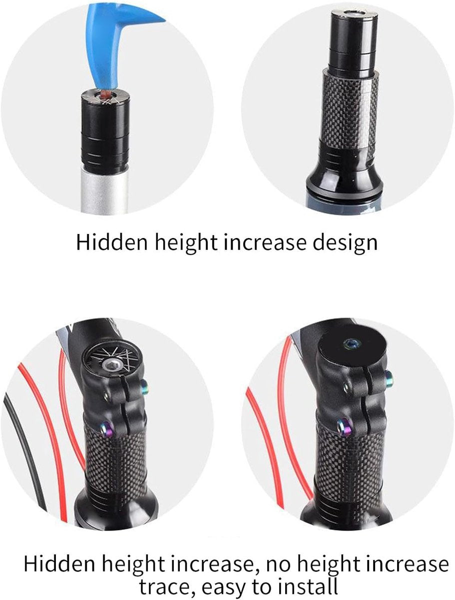 Stem Extender - Professional Stem Extender - Bicycle Handlebar Riser - Bicycle Handlebar Riser - Comfortable Cycling - Sturdy - Non-deformable - Comfort - Stability Performance - Ideal for Everyday Cyclists / Cycling Enthusiasts - Black - Image 5
