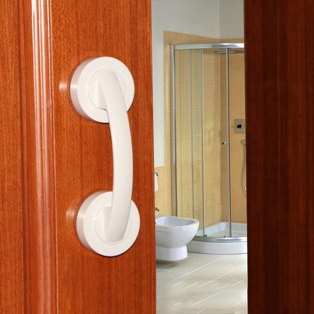 Small Handle with Suction Cup - Handle with Suction Cup - No Drilling Required Shower Support - Bathroom Wall Grab Bar - Suitable for Shower and Toilet - Safety Handle - Moisture Resistant - Handle for the Elderly and Children - Image 5