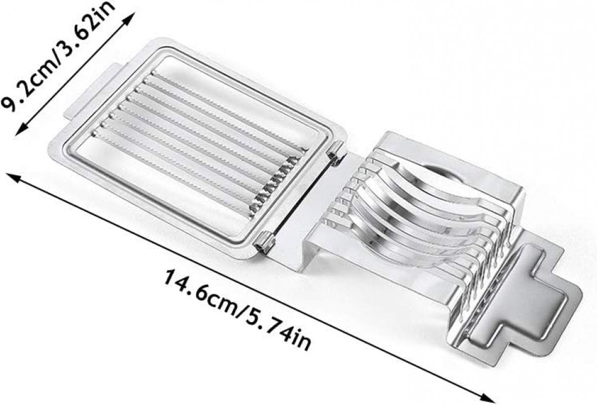 Egg Slicer - Multifunctional Egg Slicer - Stainless Steel - Mushroom Slicer - Dishwasher Safe - Slicer - Dicer - Kitchen Cutter - Hanging Holes - Anti-Slip - Gift Idea - Image 5