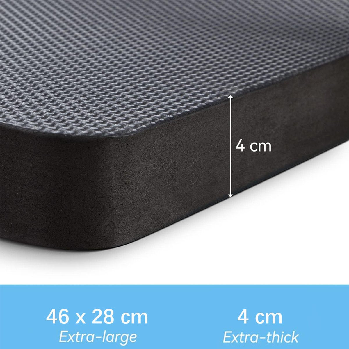Garden Knee Pad - Extra Thick - Kneeling Mat - Knee Protector - Knee Cushion - Work Cushion - Knee Protection - Construction Protection - Garden Protection - Garden Aid - Garage - Yoga - 46x28x3.8 Cm - Black - Image 5