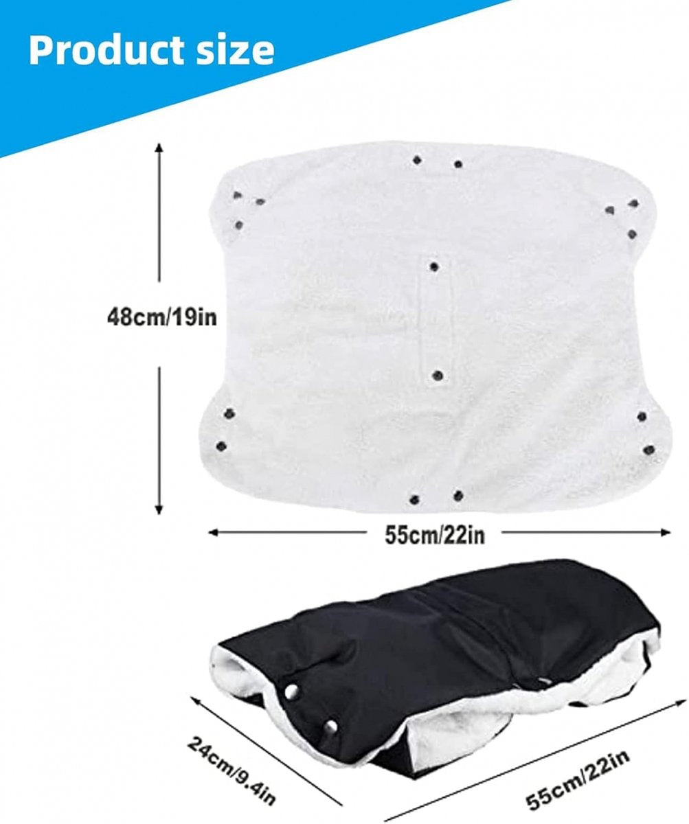 Stroller Glove Hand Warmer - Gloves for Strollers - Buggy Hand Warmer - Lined Gloves - Universal - Waterproof and Windproof - Warm Hands - Removable - Stroller - Children - Buggy Accessories - Black - Image 5