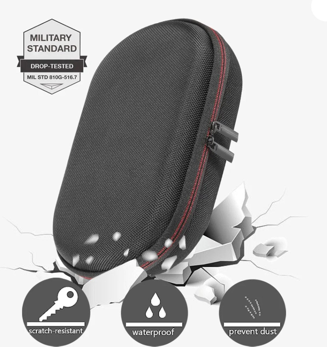 Headphone Case - Hard Protective Case - On-Ear/Over-Ear - For Most Brands/Bluetooth/HiFi/Wired Headphones/Gaming Headset - Headphone Case - Protective Case - Carrying Bag - Water Resistant - Shockproof - Earbud Storage Case - High Quality! - Image 5