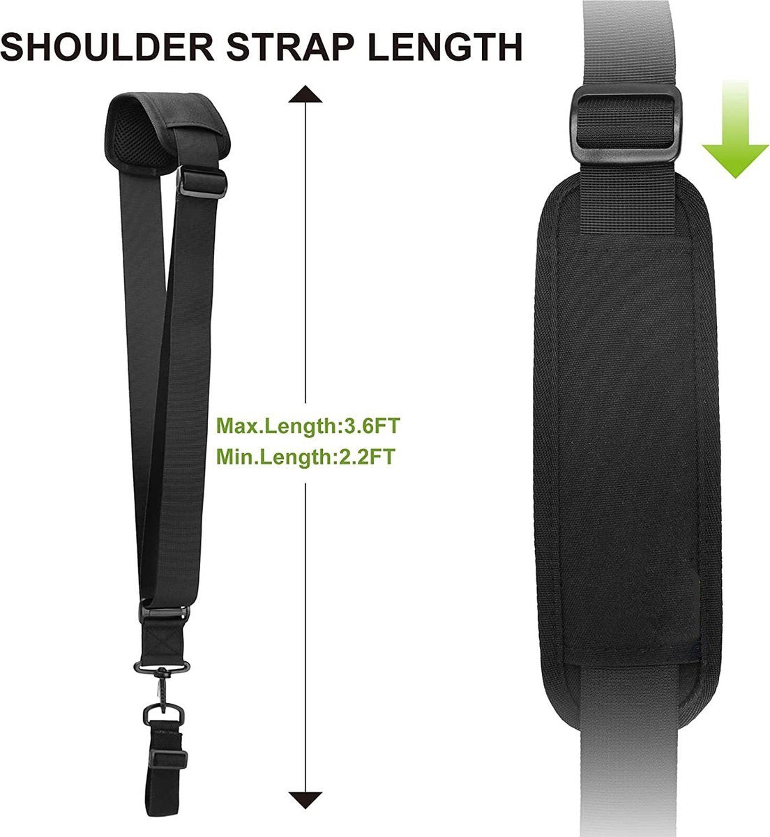 Brushcutter Harness - Adjustable - Durable - Carrying Harness - Nylon Strap Accessory - Universal - Harness - Shoulder Straps - Harness - Accessories For Lawn Mowers - Weed Eater Strap - Black - For Brushcutter Grass Trimmer - Image 5