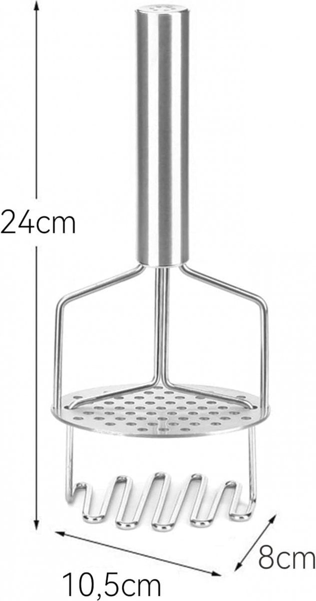 Potato Press - Stainless Steel - Potato Masher - Puree Masher - Puree Squeezer - Non-Stick - Mashed Potato Masher - Double Layer Pressing - Dishwasher Safe - Robust and Durable - Automatic Rebound - Image 5