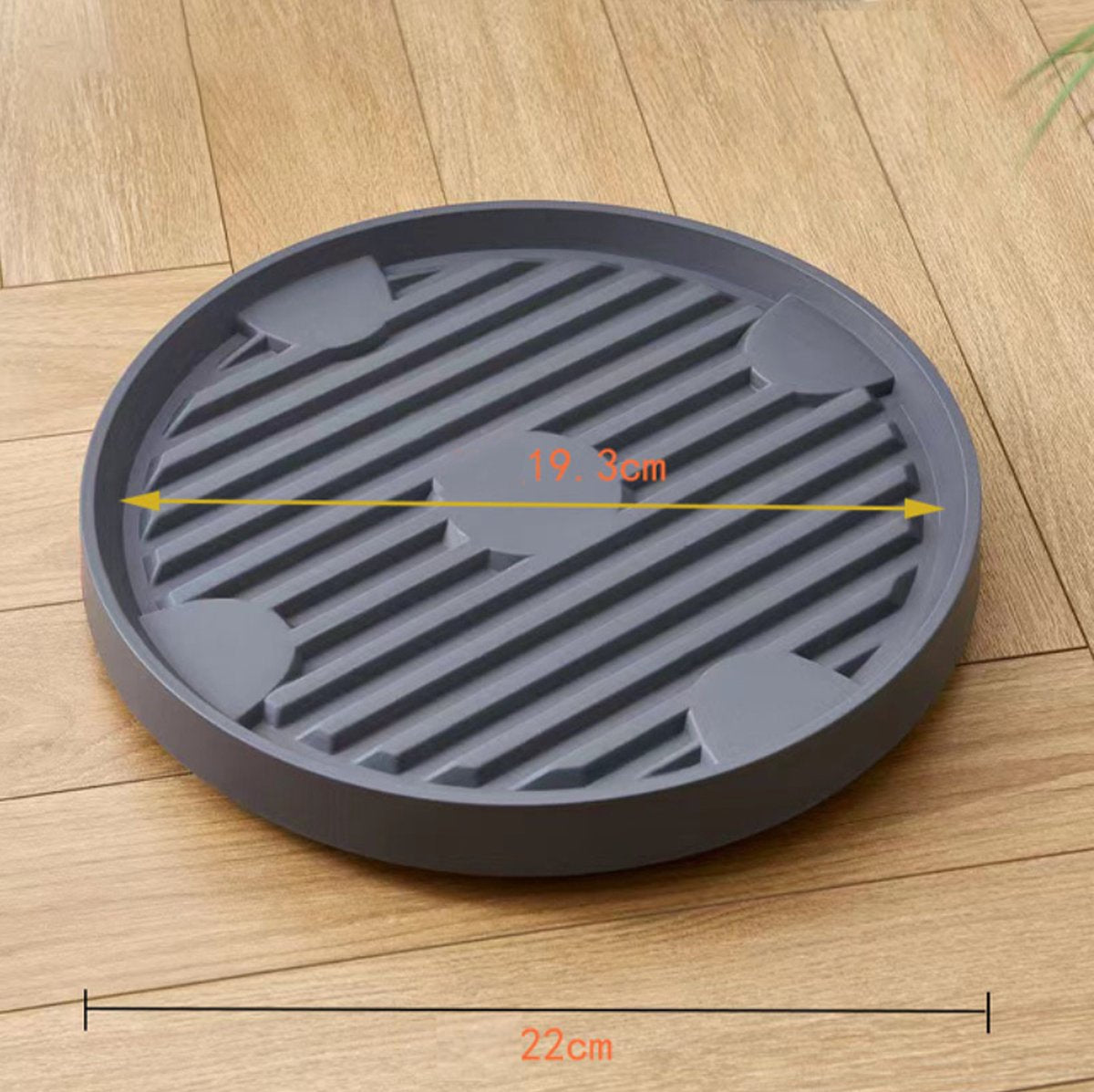 Round Flowerpot Mover - 19.3 Cm - Rolling Plant Pallet - Round Dark Grey Saucer With 4 Wheels - Plant Stand Planter Caddies - For Moving Potted Planters - For Garden, Patio, Courtyard, Terrace - Load Capacity 40 Kg - 1 Piece - Image 5