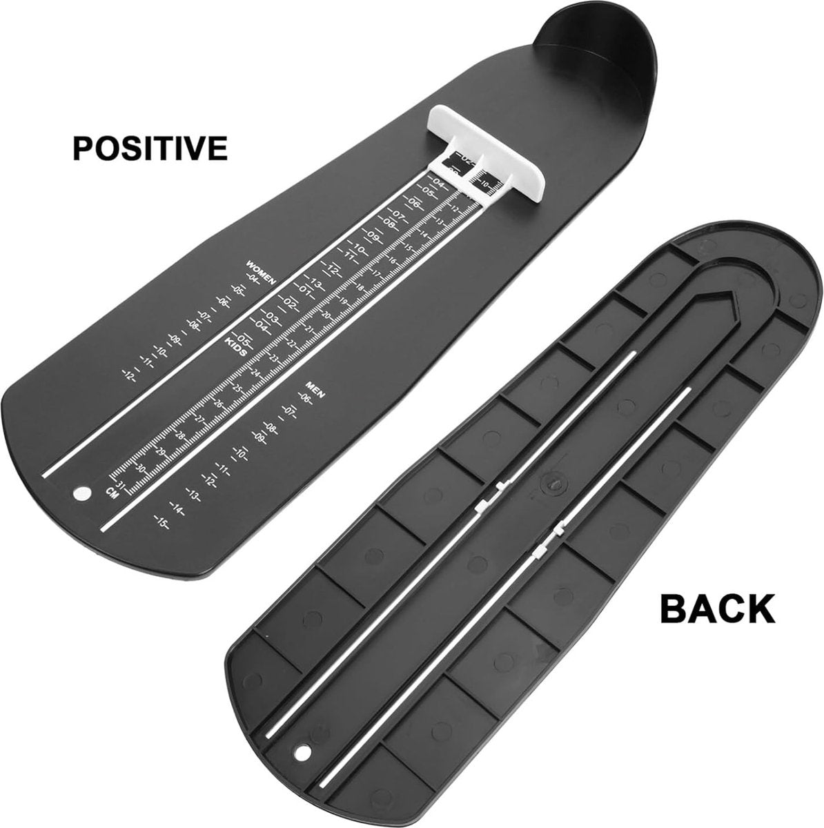 Shoe Size Meter - Foot Measuring Tool - Measuring Feet - Universal Measuring System - Child Shoe Size Meter - Shoe Measuring Tool - Measurement - Children and Adults - Find the Perfect Fit - Measurement Chart - Up to 31 cm - Shoe Size 19 - 48 - Black - Image 5