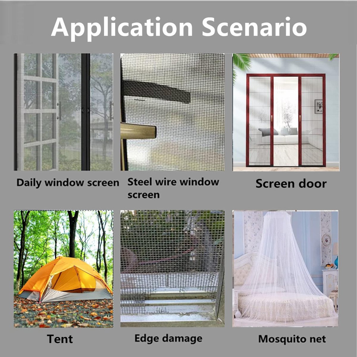 2 Pieces - Screen Repair Tape - 2M x 50mm - Mosquito Net Adhesive Tape - Window Screen Tape - Screen Repair Tape - Fly Curtain Tape - Screen Mesh Tools - For Repairing Windows and Doors - Strong Fiberglass Adhesive Tape - Window Screen Tape - Black - Image 5