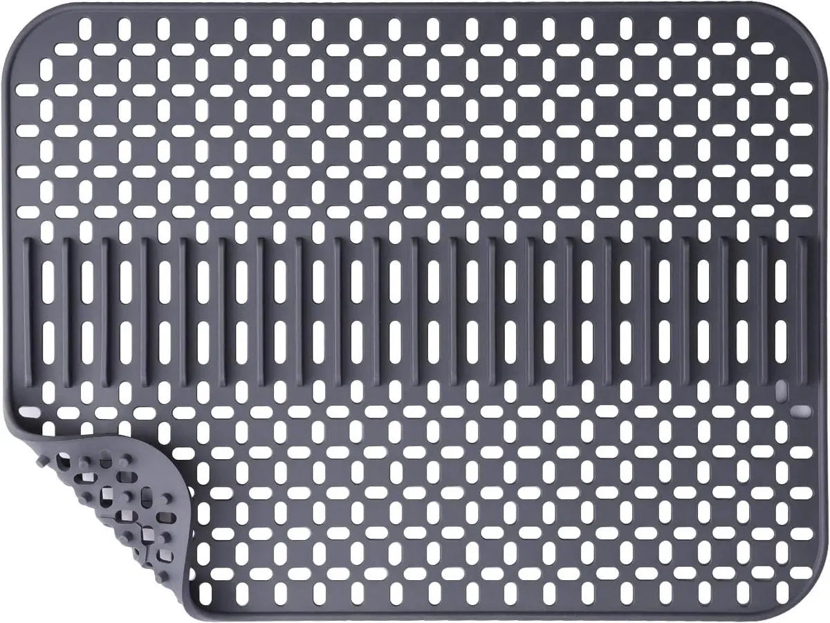 Silicone sink mat - sink protection - 1 piece - dark grey - 43x32 cm - Image 4