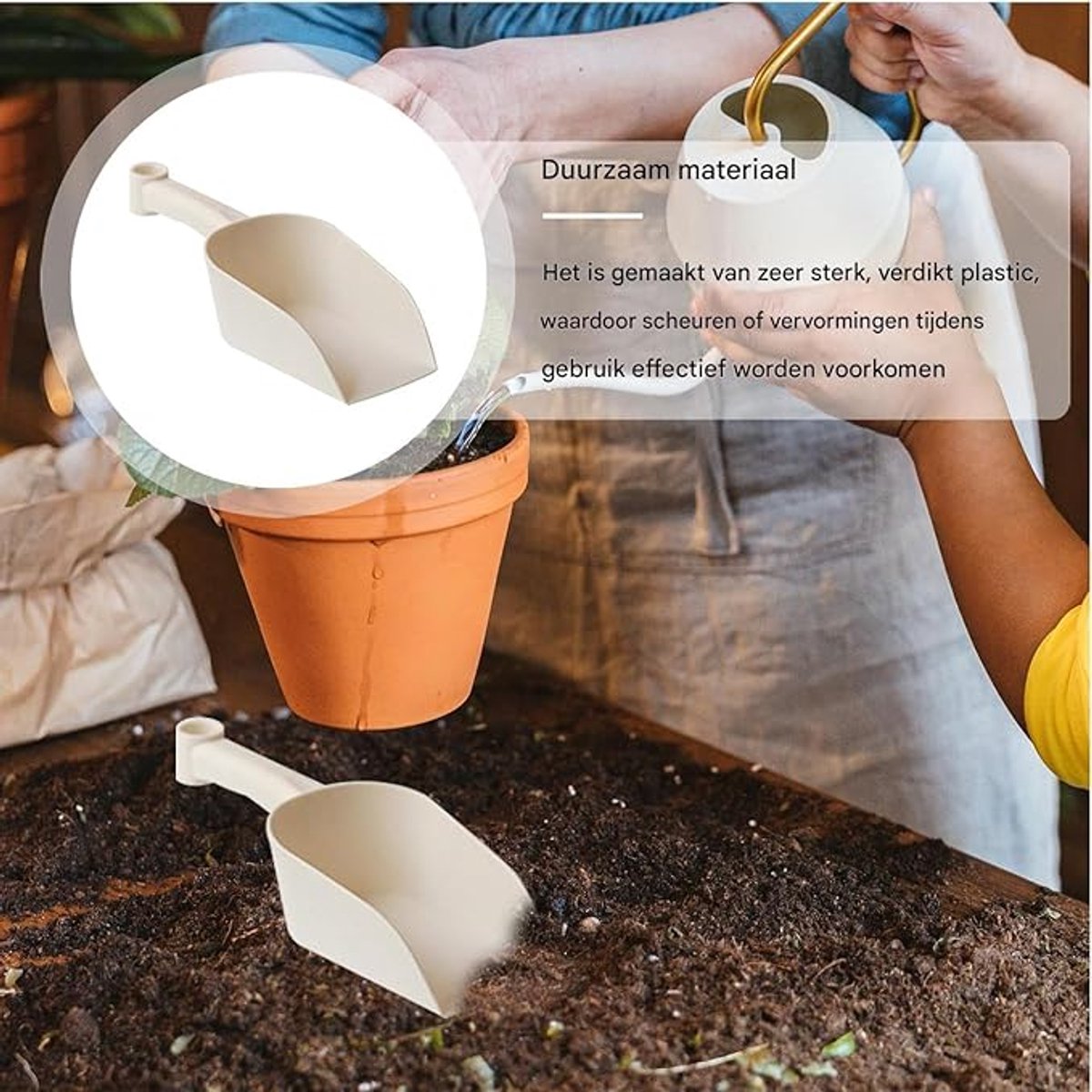 Garden trowel - planting trowel - plastic - Multi-purpose trowel - Ergonomic Stainless Steel Garden Trowel - Small Planting Trowel - Deep Bottom - Small Garden Trowel - Hand Trowel - Garden Tool - 28.5×7.5 cm - Image 5