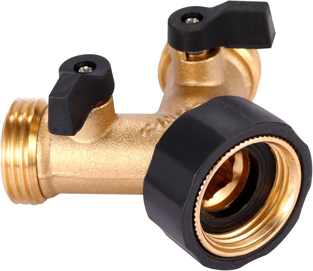 Y-Piece Tap - 3/4 - Tap Splitter - Water Distributor - Outdoor Tap - 2-Way Water Distributor – Brass - G 3/4" Water Distributor - With Accessories - European Taps - for Home and Garden Use - Image 5