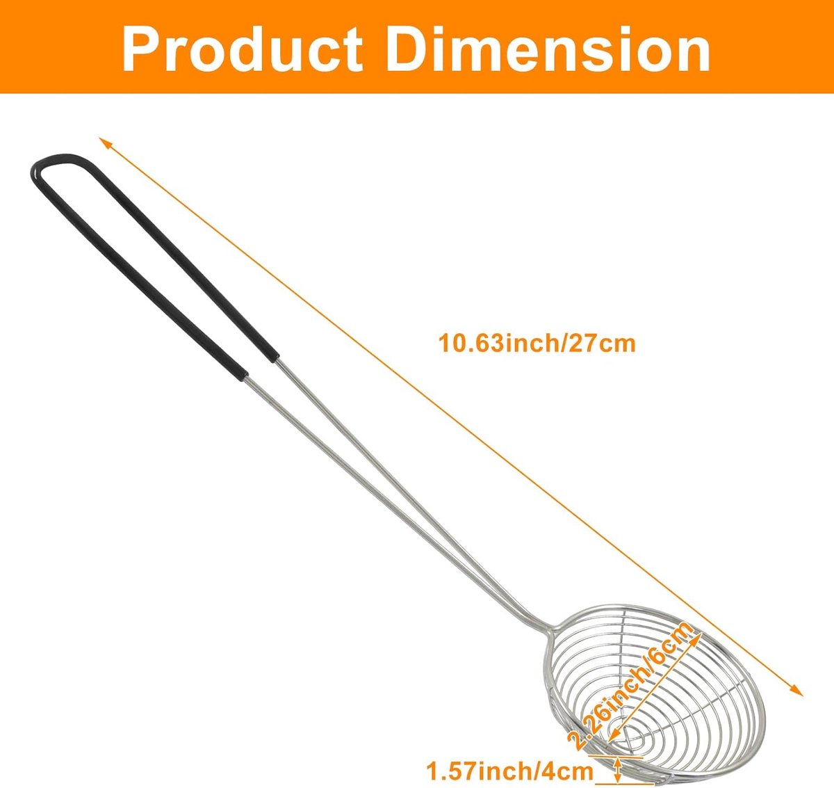 6 Pieces - Fondue nets - Stainless steel fondue nets - Fondue net - Fondue nets - Fondue baskets - Fondue strainer - with handle - for boba pearls, pasta, tortellini, meatballs and cooking - Image 5