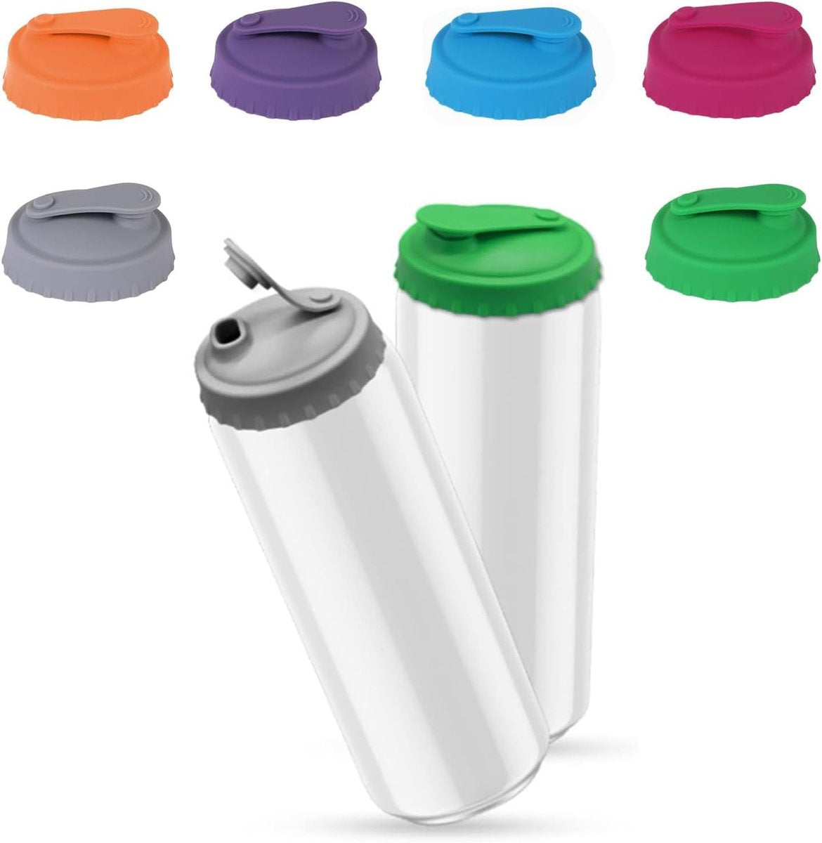 Can Cover - 6 Pieces - Silicone Soda Cans - Can Closer - Silicone Can Lids - Drink Protector - Dust and Spill Anti - Insect Anti - Easy to Clean - Reusable - Fits All Cans - Freshness Cap - 6 Colors - Image 5