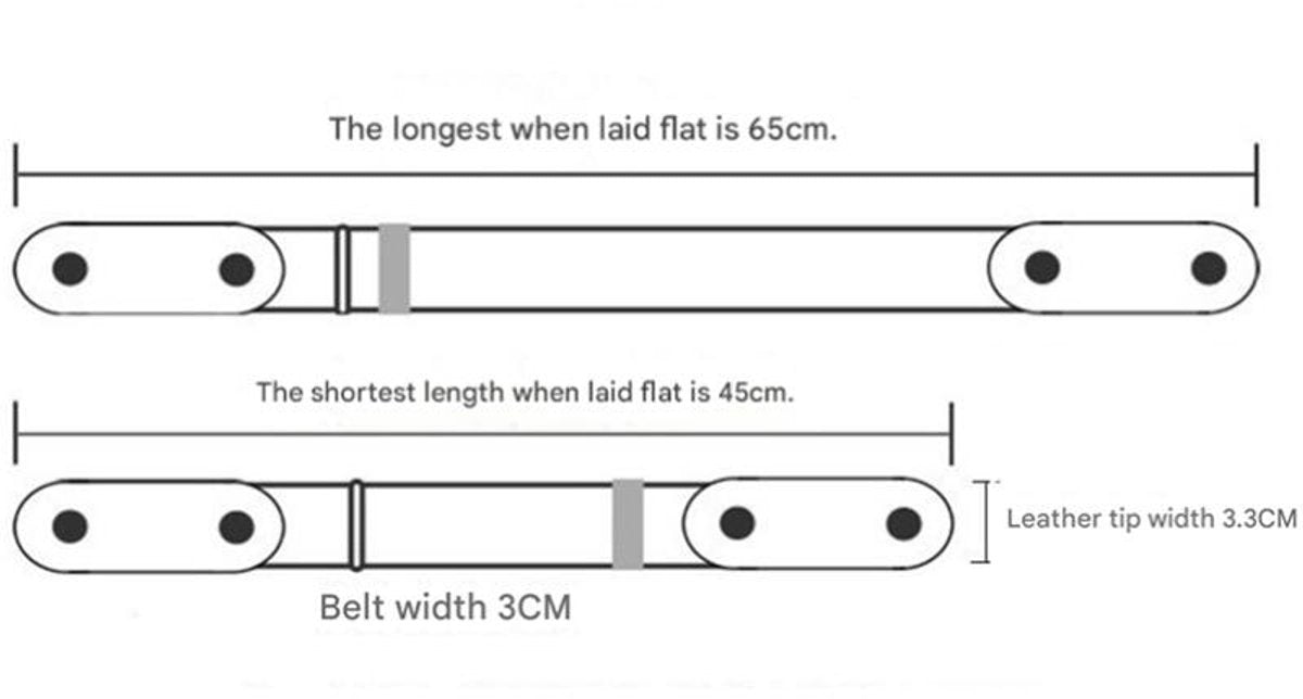 Buckle-Free Belt - 4 Pieces - Elastic Belt Without Buckle - PU - Buckle-Free & Elastic Belt for Women & Men - Buckle-Free Belt - Belt Without Holes - Suitable for Pants and Skirts - 3cm Wide - Black/White/Light Blue/Dark Blue - Image 6