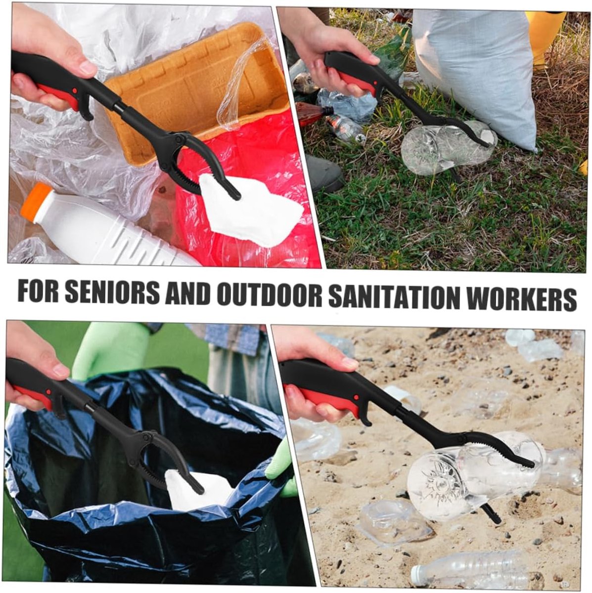Litter Grabber - Litter Reachers - Pickers - Litter Grabber - Litter Grabber - Litter Grabbers - Litter Picker - Grab Aid - Gripper Extender - Litter Grabber - Black and Red - Plastic and Iron - 30cm - Not Scalable - Image 5
