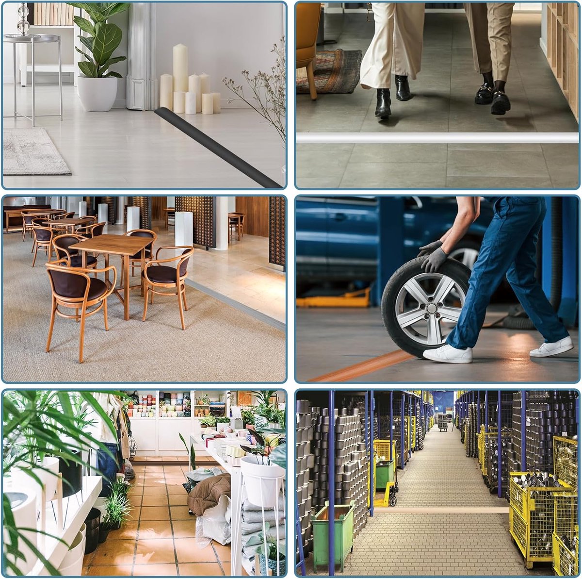 Cable bridge bottom - Self-adhesive cable duct - PVC - Cable duct floor - Concealing cables - Cable protection - Power cables suitable for homes, offices, hotels and warehouses - 100 x 2 x 1 cm - Black - Image 6