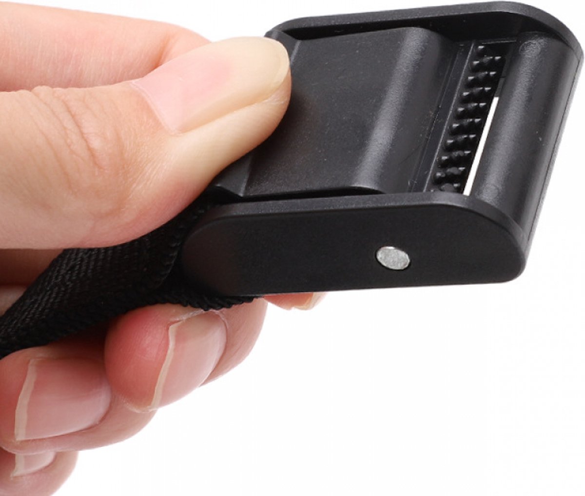 4 pieces - Tension straps - Lashing straps - Fastening straps - 25 MM * 1.5 meters long - Polyester fibers - Black - with buckle - adjustable - for vans, bicycles, trailers, luggage - Image 5