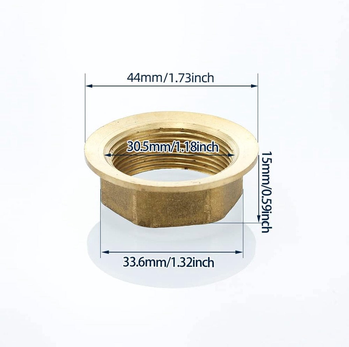 Extension Threaded Pipe - 2 Pieces - M32 x 150mm - Threaded Fasteners - Threaded Connecting Rod - Gold - Copper - For tap installation accessories - Image 7
