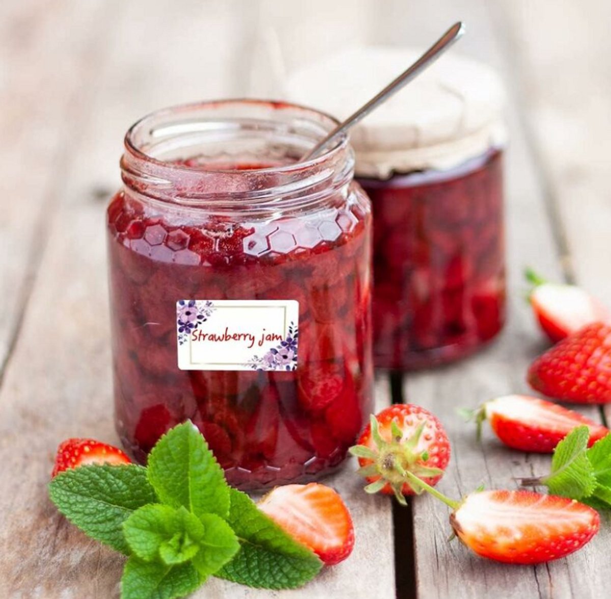 Self-adhesive jam stickers - 250 pieces - 2 pieces - Ideal for jam jars - Labels - Kitchen label - spice jar labels - Image 5