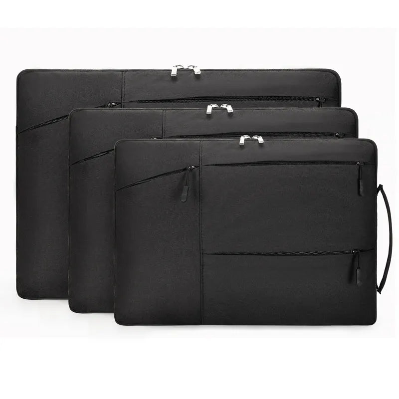 Laptop Case - Suitable for 13/14/15.6 inches - Zippered Laptop Case - Laptop Sleeve - Waterproof Oxford Cloth - Scratch and Wear Resistant, Easy to Carry - Black - Image 6