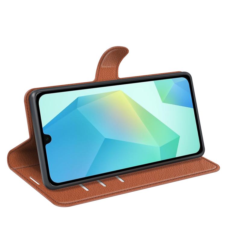 Compatible with Samsung Galaxy A17 5G Brown Horizontal Flip Stand Case Samsung Brown - Image 5