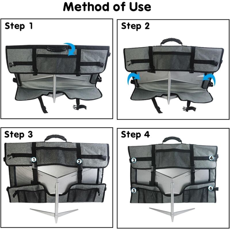 Monitor Carrying Case Compatible with 24-27 Inch Desktop Computer Monitors Protective Storage Bag with Handle - Image 5