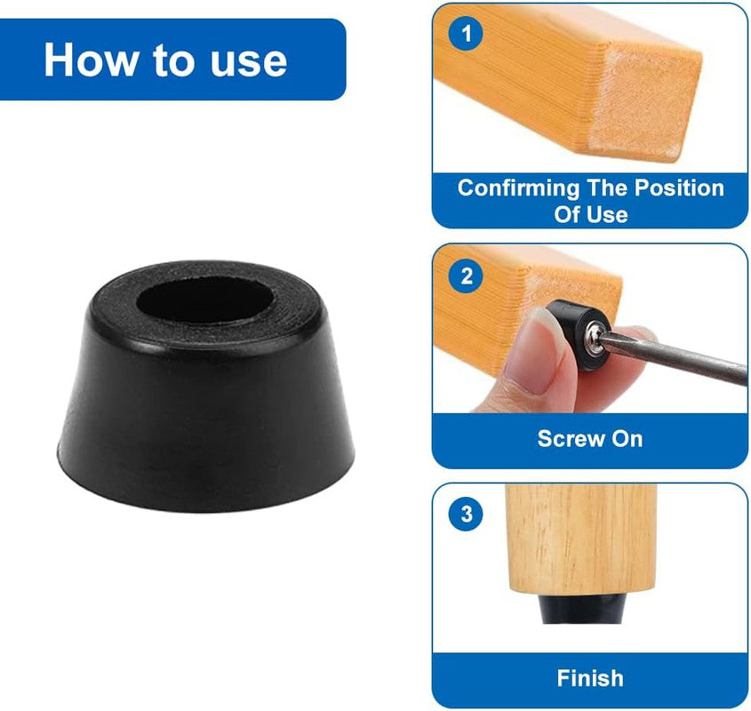 Rubber Feet for Cutting Boards Compatible with Multiple Brands 50 Pieces with Stainless Steel Screws Anti-Slip Buffer - Image 5