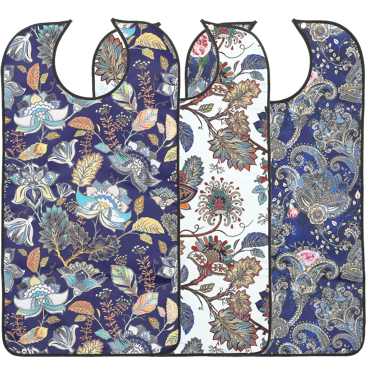 3 Pcs Adult Decorative Bibs with Adjustable Strap for Seniors Elderly - Image 2